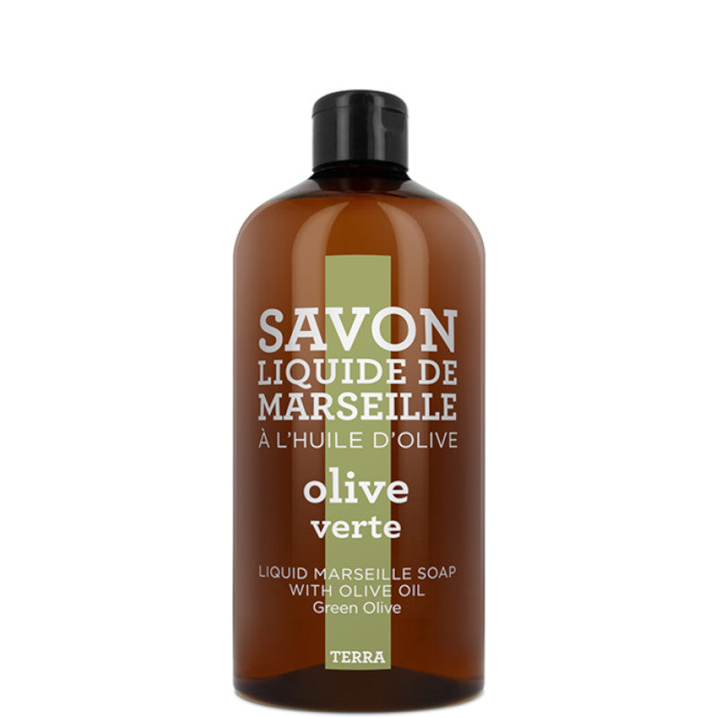 TERRA - Olive Verte Savon Liquide de Marseille Recharge 1000 ML