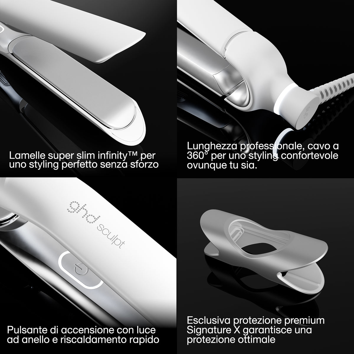 ghd Sculpt styler - piastra per capelli bianca