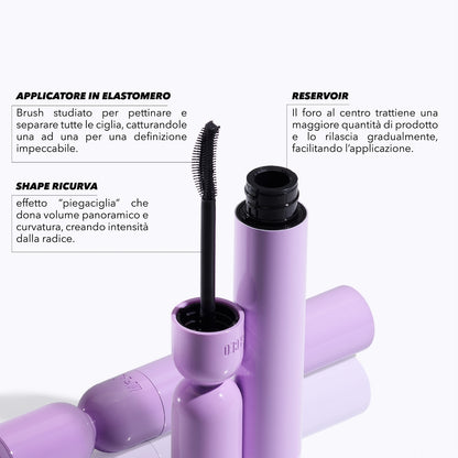Mulac Lash Ceo Mascara 3 in 1 Volumizzante, Allungante e Incurvante