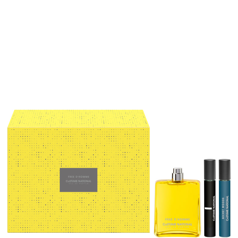 Costume National Free D'Homme Confezione 100 ML Eau de Parfum + 7,5 ML Purse Spray I + 7,5 ML Purse Spray Secret Wood