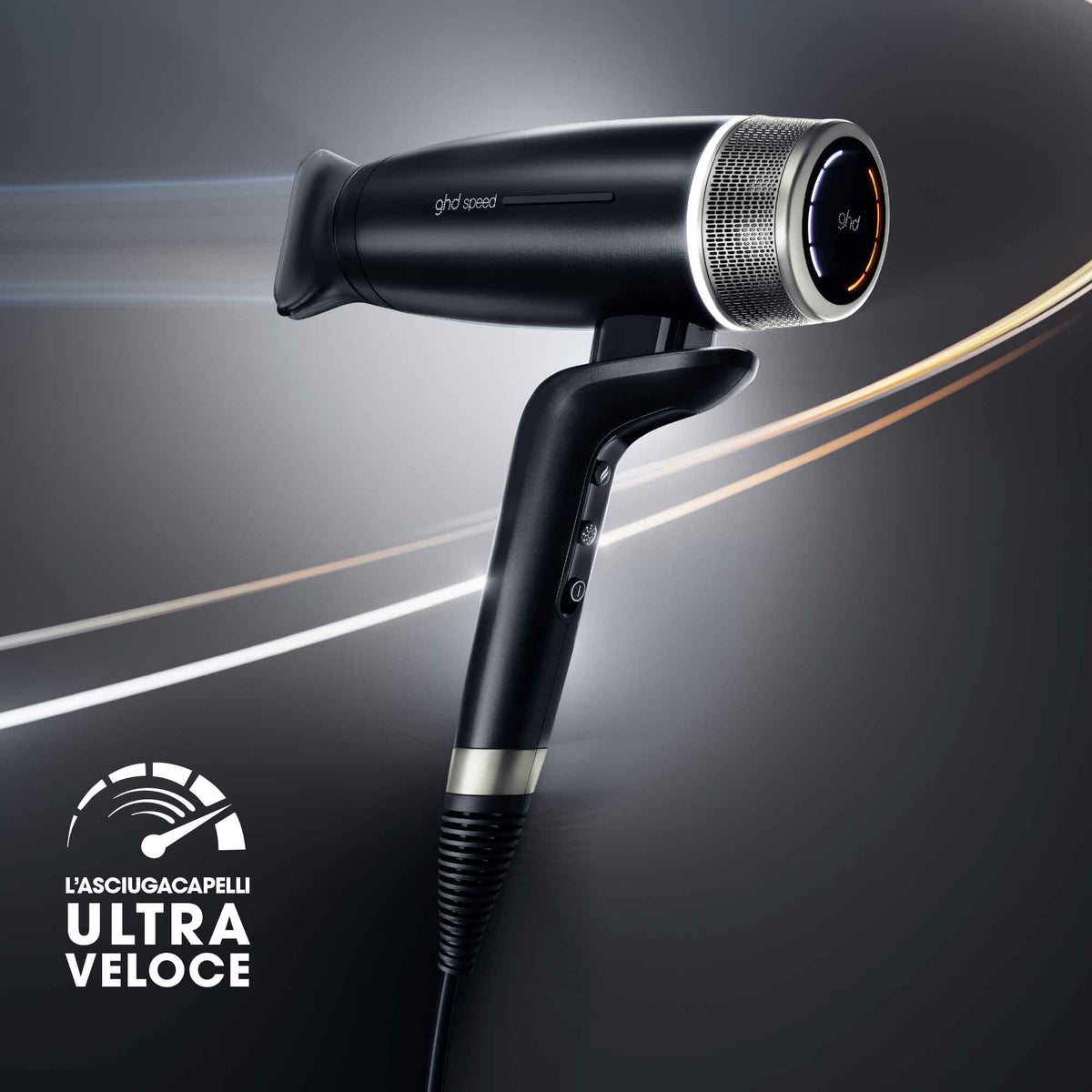 ghd Speed - asciugacapelli professionale nero opaco