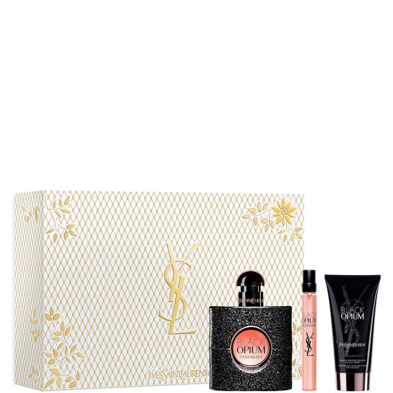 Black Opium EDP Confezione 50 ML Eau de Parfum + 10 ML Eau de Parfum + 50 ML Body Lotion