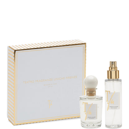 Teatro Fragranze Uniche Bianco Divino 100 ML Diffusore con bastoncini + 100 ML Spray Tessuto