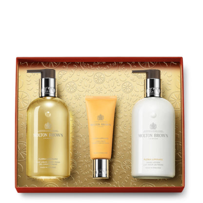 Flora Luminare Hand Care Gift Set 300 ML Sapone Liquido mani + 300 ML Latte Mani + 40 ML Crema Mani