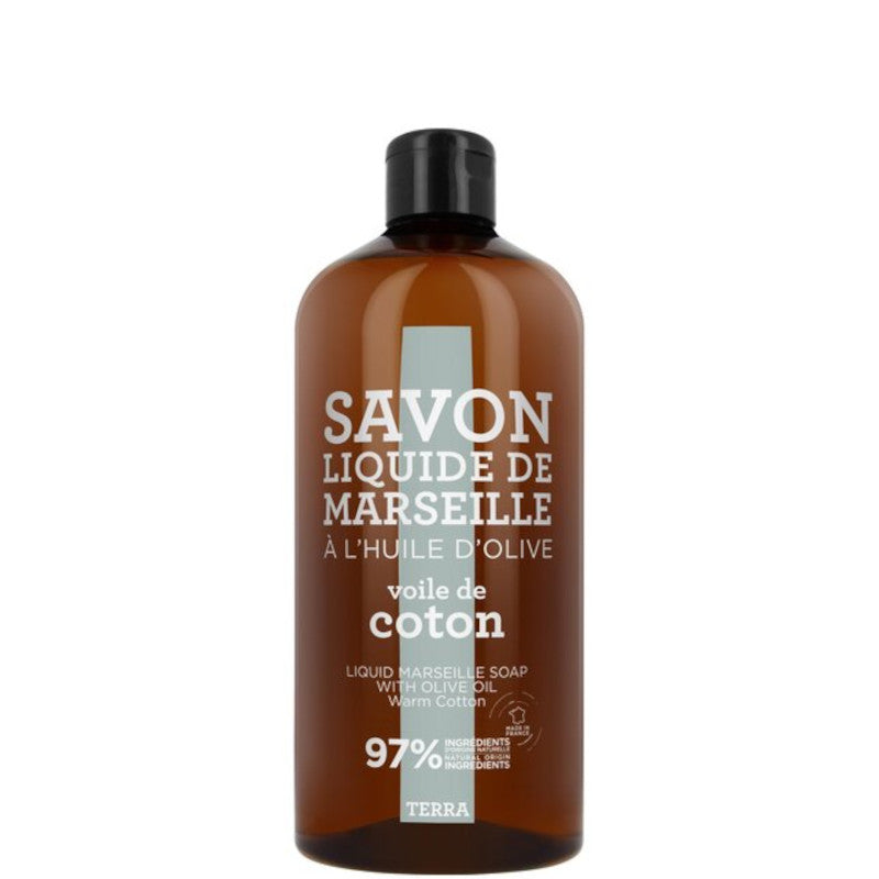 TERRA - Voile de Coton Savon Liquide de Marseille Recharge 1000 ML