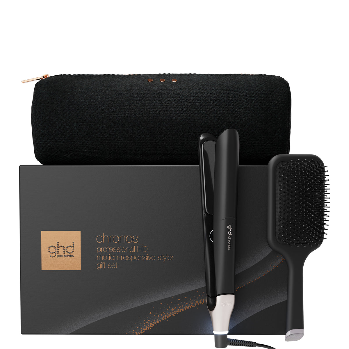 ghd chronos festive gift set in black