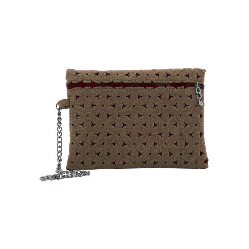 Pochette Feltro Mattone / Beige OPOSF04 Colore Mattone / Beige