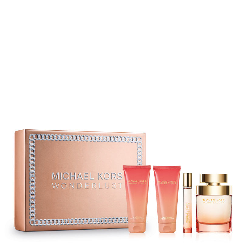 Michael Kors Wonderlust Confezione 100 ML Eau de Parfum + 100 ML Shower Gel + 100 ML Body Lotion + 10 ML Eau de Parfum Travel Spray