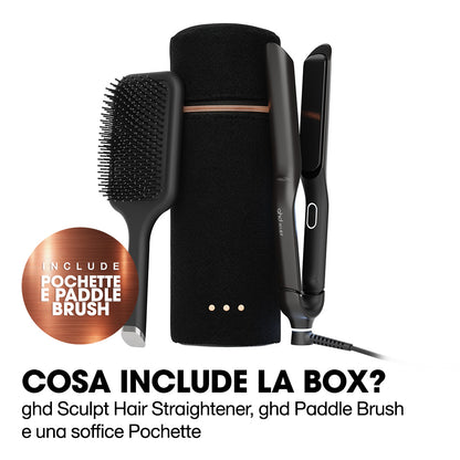 ghd sculpt interactive hair straightener gift set in black