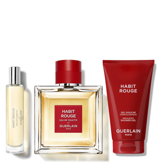 Habit Rouge EDT Cofanetto 100 ML Eau de Toilette + 75 ML Gel Doccia + 10 ML  Eau de Toilette Purse Spray