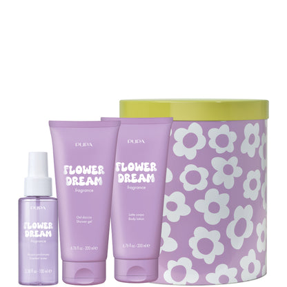 HAPPYBOX KIT 4 FLOWER DREAM 100 ML Acqua Profumata + 200 ML Latte Corpo + 200 ML Gel Doccia