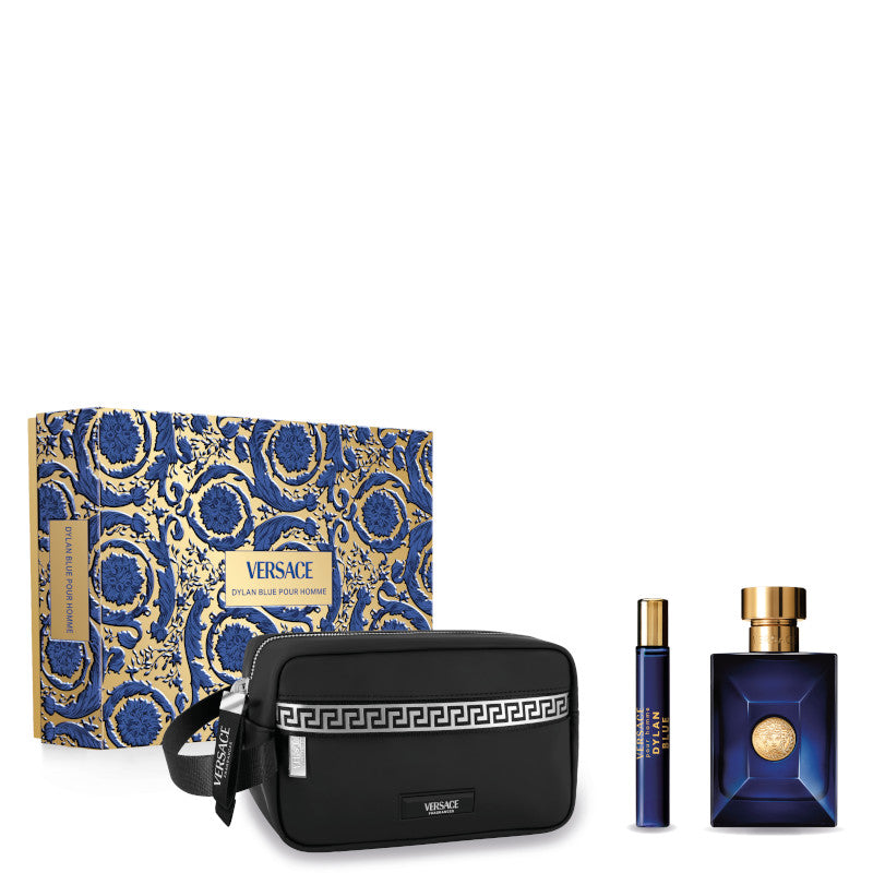 Versace Pour Homme Dylan Blue Confezione 100 ML Eau de Toilette + 10 ML Eau de Toilette Travel Spray + Versace Beauty