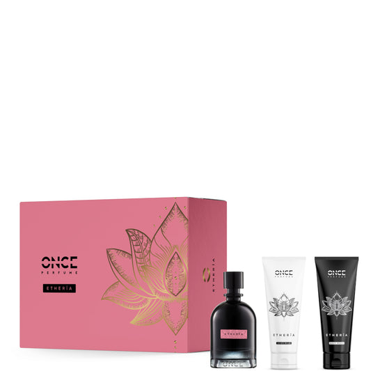 ONCE Perfume Etheria Confezione 100 ML Eau de Parfum Intense + 100 ML Body Milk + 100 ML Body Wash