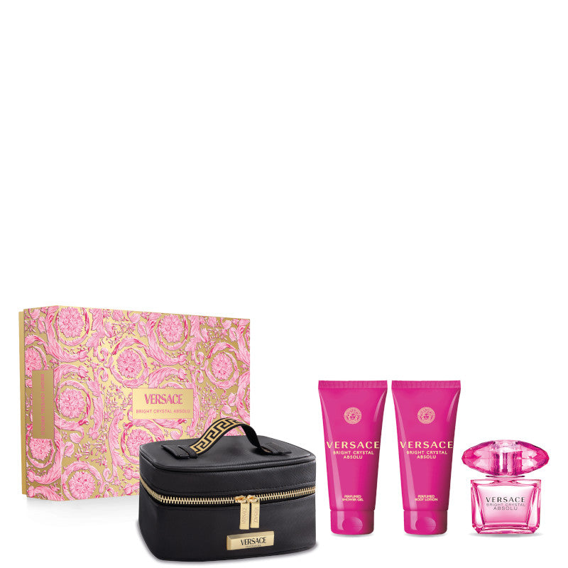 Versace Bright Crystal Absolu Confezione 90 ML Eau de Parfum + il 100 ML Shower Gel + 100 ML Body Lotion + Versace Beauty