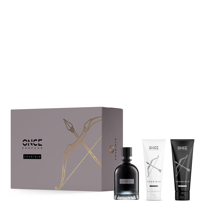 ONCE Perfume Courield Confezione 100 ML Eau de Parfum Intense + 100 ML Body Milk + 100 ML Body Wash