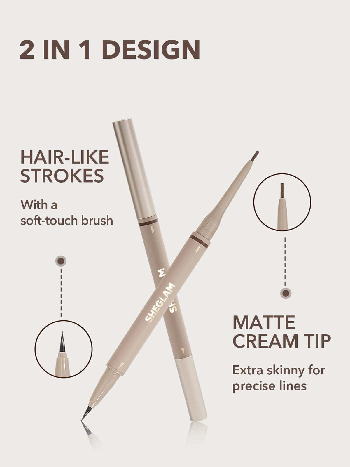 Sheglam Brows On Demand 2-In-1 Brow Pencil