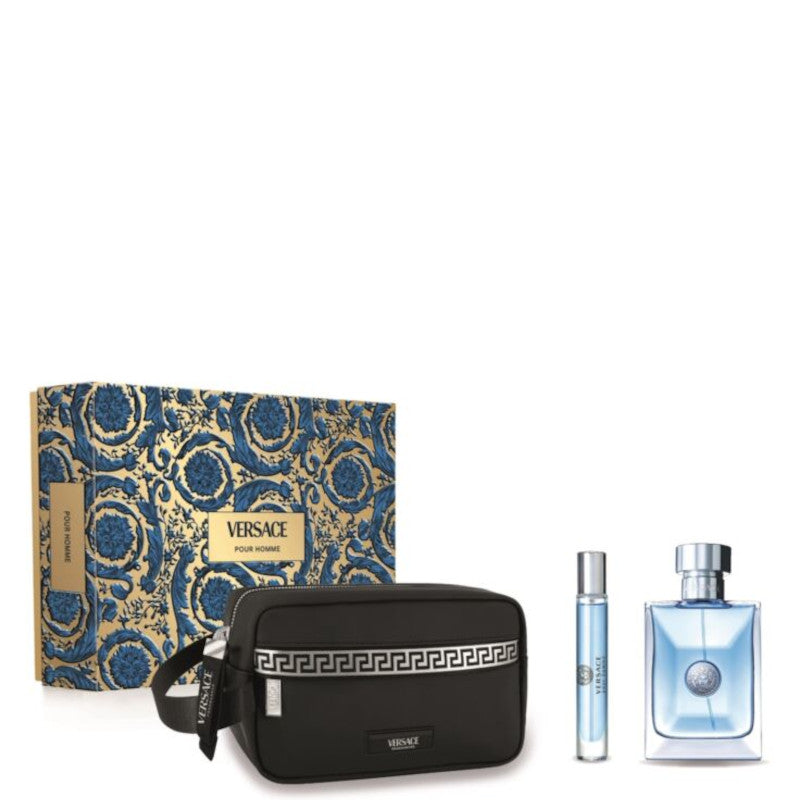 Versace Pour Homme Confezione 100 ML Eau de Parfum + 10 ML Eau de Parfum Travel Spray + Versace Beauty