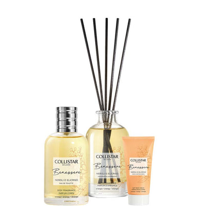 Benessere Neroli e Elicriso Cofanetto 100 ML Eau de Toilette + 50 ML Crema Soffice Corpo + 100 ML Fragranza d'ambiente